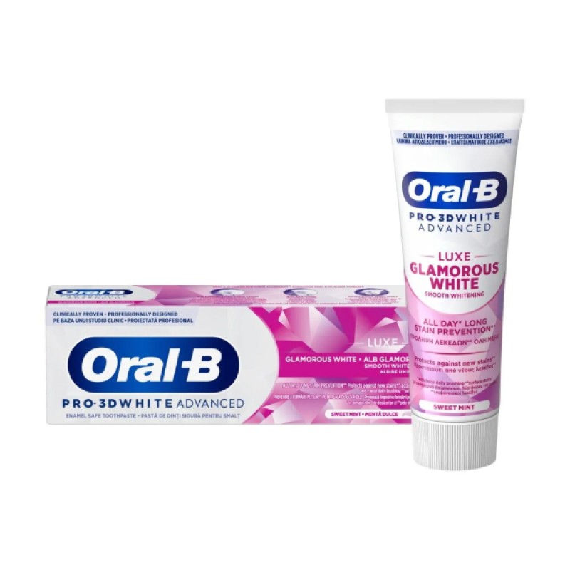 Oral-B Pro 3D White Advanced Luxe Glamorous White Οδοντόκρεμα, 75ml