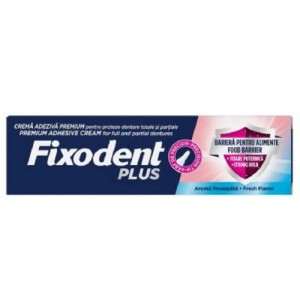 Fixodent Plus Food Barrier Στερεωτική Κρέμα για Ολικές & Μερικές Τεχνητές Οδοντοστοιχίες, 40gr