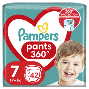 Pampers Pants Πάνα-βρακάκι Μέγεθος 7 (17kg+), 42τμχ