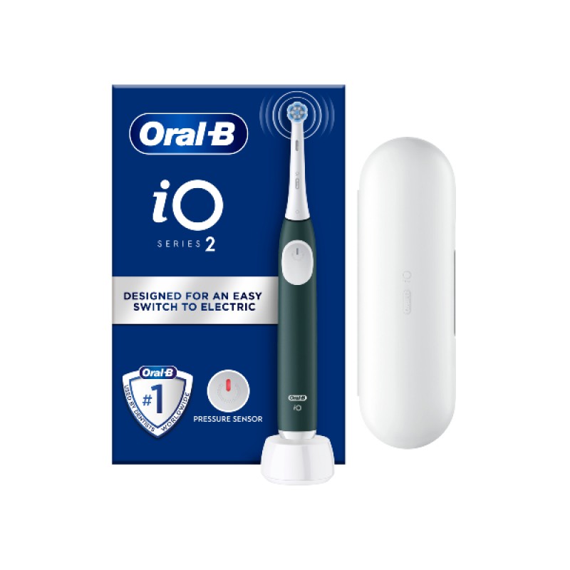 Oral B iΟ Series 2 Clean & Care Ηλεκτρική Οδοντόβουρτσα Green με Θήκη Ταξιδιού, 1τμχ Oral B iΟ Series 2 Clean & Care Ηλεκτρική Οδοντόβουρτσα Green με Θήκη Ταξιδιού, 1τμχ