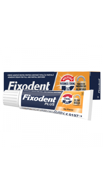 Fixodent Plus Strong Bite Στερεωτική Κρέμα για Oλικές & Mερικές Oδοντοστοιχίες, 40ml