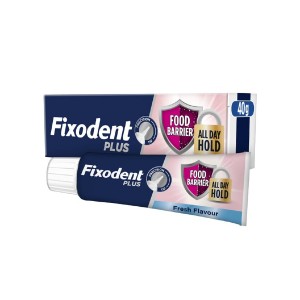 Fixodent Plus Food Barrier Fresh Στερεωτική Κρέμα Τεχνητής Οδοντοστοιχίας με Γεύση Μέντας, 40gr