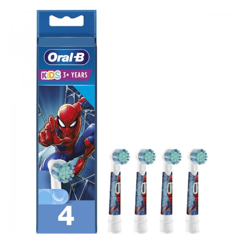 Oral-B Pro Kids 3+ Superior Cleaning Ανταλλακτικές Κεφαλές Spiderman, 4τμχ