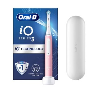 Oral-B iO Series 3 Magnetic Pink Ηλεκτρική Οδοντόβουρτσα & Θήκη, 1τμχ