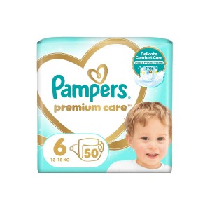 Pampers Premium Care Jumbo Plus Pack Νο6 (13-18kg), 50τμχ