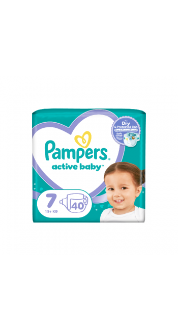 Pampers Active Baby Μέγεθος 7 (15+kg), 40τμχ 