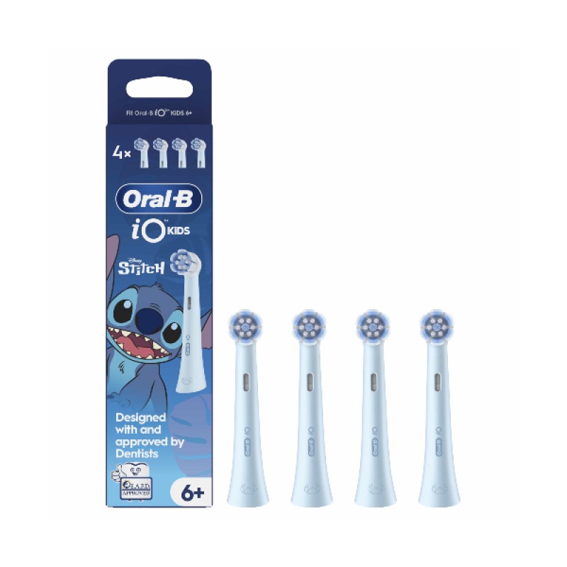 Oral-B iO Kids Disney Stitch Ηλεκτρική Κεφαλή Οδοντόβουρτσας απο 6+ ετών, 4τμχ