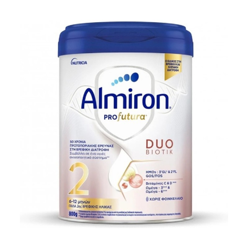 Nutricia Almiron Profutura 2 Βρεφικό Γάλα σε Σκόνη Δεύτερης Ηλικίας Άνω των 6 Μηνών, 800gr