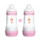 Mam Σετ Easy Start Anti-Colic Πλαστικά Μπιμπερό με Θηλή Σιλικόνης για 2m+, 2X260ml 
