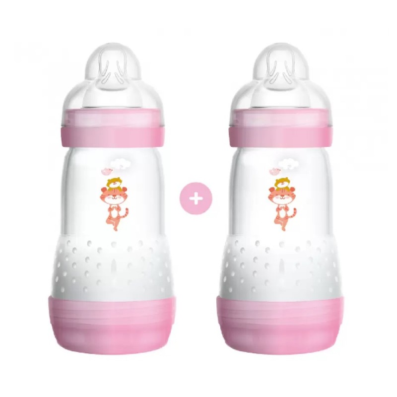 Mam Σετ Easy Start Anti-Colic Πλαστικά Μπιμπερό με Θηλή Σιλικόνης για 2m+, 2X260ml 