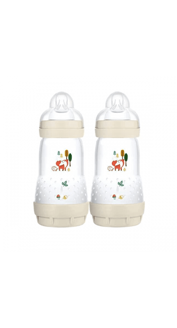 Mam Σετ Easy Start Anti-Colic Πλαστικά Μπιμπερό με Θηλή Σιλικόνης για 2m+, 2X260ml  Mam Σετ Easy Start Anti-Colic Πλαστικά Μπιμπερό με Θηλή Σιλικόνης για 2m+, 2X260ml