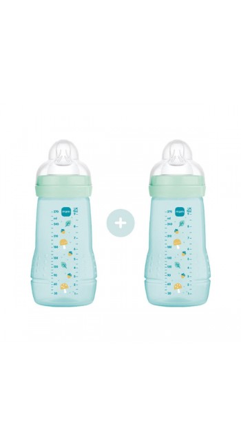 Mam Σετ Easy Active Anti-Colic Πλαστικά Μπιμπερό με Θηλή Σιλικόνης για 2m+, 2X270ml Mam Σετ Easy Active Anti-Colic Πλαστικά Μπιμπερό με Θηλή Σιλικόνης για 2m+, 2X270ml