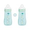 Mam Σετ Easy Active Anti-Colic Πλαστικά Μπιμπερό με Θηλή Σιλικόνης για 2m+, 2X270ml