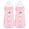 Mam Σετ Easy Active Anti-Colic Πλαστικά Μπιμπερό με Θηλή Σιλικόνης για 2m+, 2X270ml 