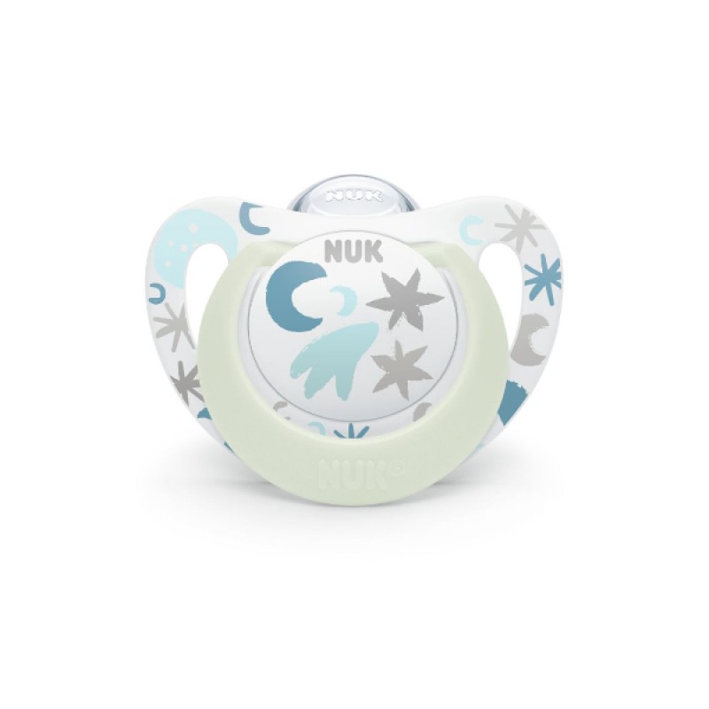 Nuk Star Νight Ορθοδοντική Πιπίλα Σιλικόνης με Θήκη 0-6m, 1τμχ