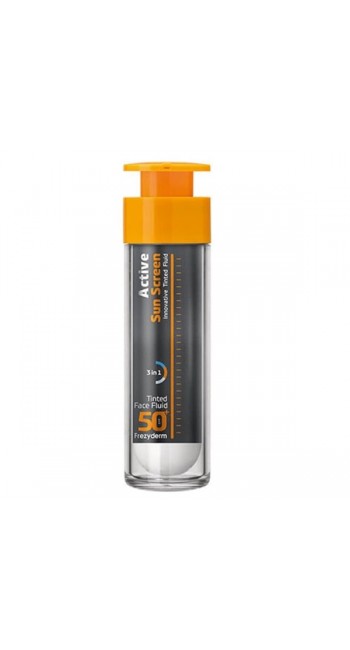 Frezyderm Active Sun Screen Tinted Face Fluid SPF 50+ Aντηλιακή Kρέμα Προσώπου με Χρώμα, 50ml