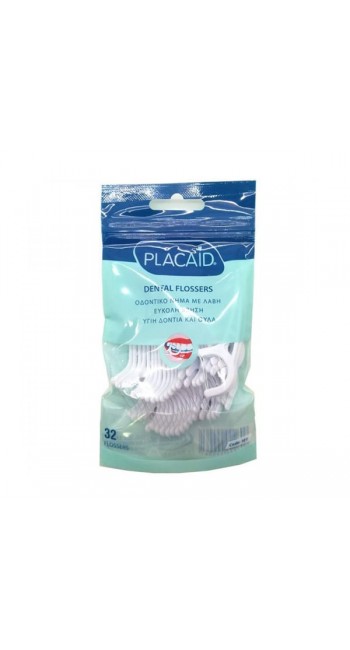 Plac Aid Οδοντικό Νήμα με Λαβή, 32τμχ