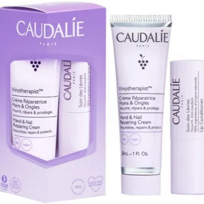 Caudalie Promo Vinotherapist Hand & Nail Repairing Cream (30ml) & Lip Conditioner (4.5g)