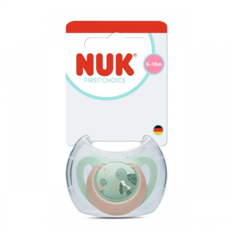 NUK First Choice Soft Πιπίλα Σιλικόνης Turtle 6-18m (1 τμχ)