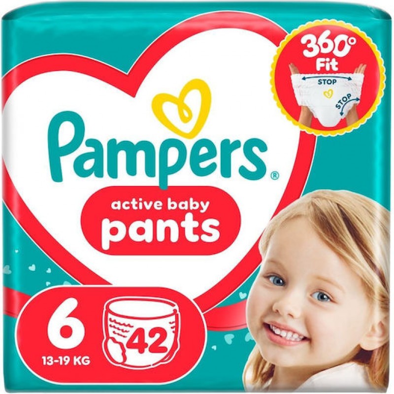 Pampers Pants Πάνες-Βρακάκι Maxi Νο. 6 (15+kg) 42 Τεμάχια